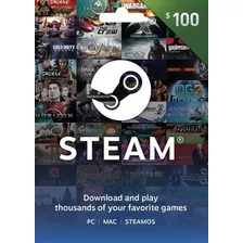 Steam Gift Card 100 Usd Global Entrega Inmediata