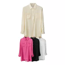 Camisa Blusa Larga Mujer Hg11100