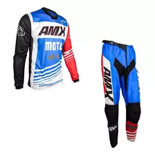 Conjunto Roupa Calça E Camisa Moto Amx Motocross Trilha 