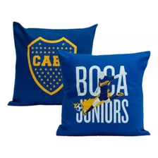 Funda De Almohadon Boca Juniors 45x45cm Licencia Oficia Cabj