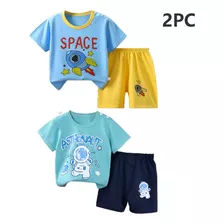 Traje De Pantalón Corto De Manga Corta Para Niños 2 Juegos