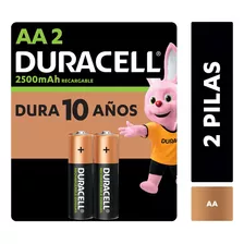 Pila Recargable Duracell Tamaño Aa 2 Unidades 2500 Mah