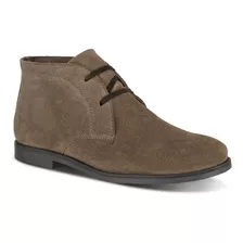 Botina Desert Boots Marrom Casual Em Couro + Brinde Escrete