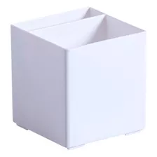 Porta Caneta Lápis Clips Organizador Branco 8,3x8,3x9cm