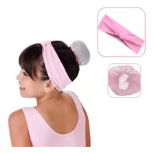 Kit Redinha Para Coque E Faixa Cabelo Cabeça Ballet Dança 