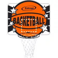 Cesta De Basquete Juvenil Aro Rede 54x60cm Mdf 9mm Xalingo