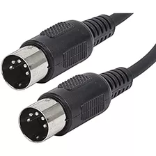 Cable Midi Con Conectores Din De 5 Pines 3 Pies (pies) Negro