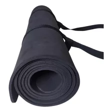 Tapete Yoga Pilates Fitness 1,70m X 60cm Preto Macio