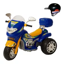 Mini Moto Elétrica Infantil Som Luz Capacete Sprint Turbo12v