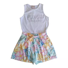 Conjunto Infantil Com Regata E Shorts 