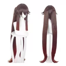 Peruca De Cosplay De Anime Genshin Impact Hutao 110 Cm