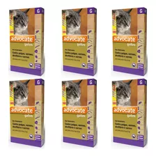 Kit 6 Combos Advocate Gatos 0,8ml 4 A 8kg - Total 18 Pipetas