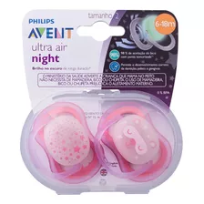 Chupeta Ultra Air 6 A 18m Philips Avent - Scf376/22- Rosa