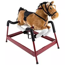 Spring Rocking Horse Plush Ride En Toy Con Estribos Y Sonido