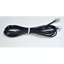 Cable Telefonico Rj11 Adsl Telefono Router Negro 4pin 2.8mts