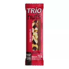 Barra De Nuts Cobertura Chocolate Trío Pacote 25g