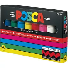 Marcadores Posca Punta Gruesa Set De 8 Colores