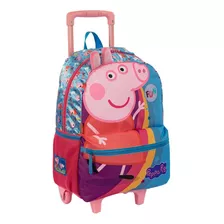 Mochila De Carrinho Infantil Peppa Pig Escolar Feminina