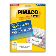 3 Cx Etiqueta Inkjet Carta 50,8x101,6mm 6183 Pimaco Pct 100