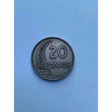 Moneda Cupronickel De 20 Centavos De 1941 A 15 Soles