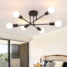Lámpara De Techo Moderna Sputnik De 6 Luces Para Dormitorio