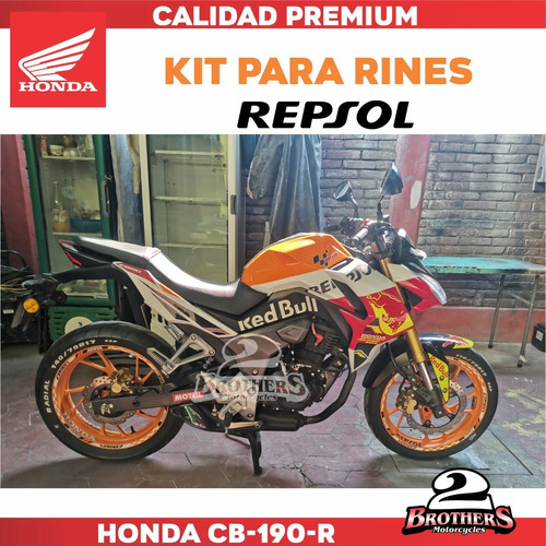 Calcomanas Stickers Reflejantes Rines Honda Repsol Cb-160-r Foto 4