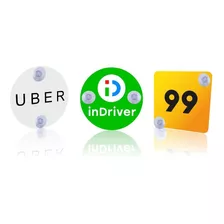 Plaquinhas Com Ventosa Uber 99 Indriver Motorista Aplicativo