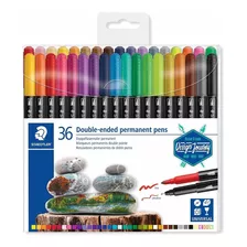 Marcador Rotulador Permanente Doble Punta X 36 Staedtler