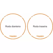 Adesivo Friso Refletivo Roda Triumph Tiger 800 Xca Laranja