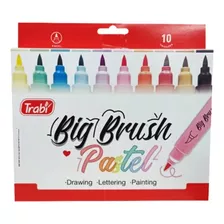 Marcador Trabi Pastel Big Brush Mandalas Lettering X10 Unid