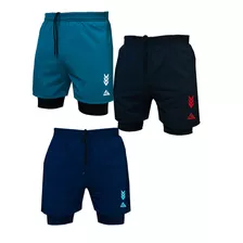 Pack X3 Pantalonetas Con Licra Hombre Gym Original Ripple