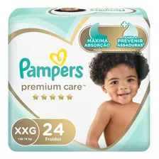 Fraldas Descartáveis Premium Care Tamanho Xxg Com 24 Unidades Pampers