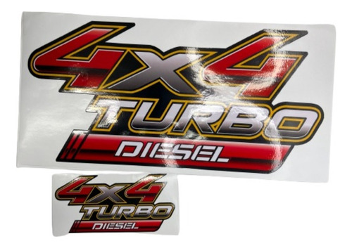 Foto de Emblema Chevrolet 4x4 Turbo Diesel  Calcomania  Juego X 3