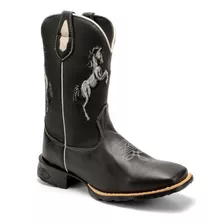  Bota Botina Texana Country Masculina Couro Cavalo Cano Alto