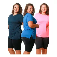 Roupa De Academia Feminino Blusa Dry Plus Size Kit 3