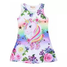 Vestido Importado Unicornio Para Niñitas Marca Ling Qishizu