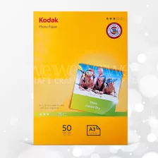 Papel Foto Kodak Inkjet Glossy 180 Grs A3 50 Hojas Brillante