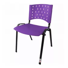 Cadeira Empilhável Plástica Roxa 5 Unidades - Ultra Móveis