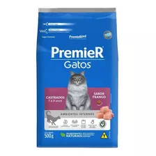 Ração Gatos Castrados 7 A 11 Anos Sabor Frango 500g Premier