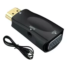 Adaptador Conversor Hdmi Para Vga Com Conector De Áudio P2