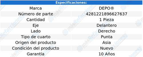 Cuarto Punta Sentra Derecho 1996 1997 1998 1999 Foto 4