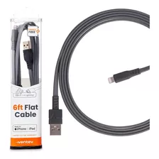 Ventev Cargador Plano Para iPhone De 6 Pies | Cable Usb-a A