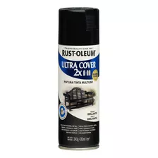 Pintura Aerosol Ultra Cover Colores 340 Ml Rust Oleum Rex Color Negro Semi Brillante