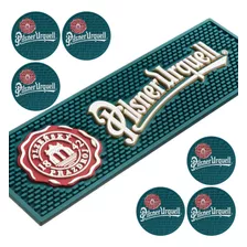 Bar Mat Pilsner 3d + 6 Porta Copos Impresso Apoios Chopp