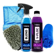 Kit Lavagem Automotiva V-floc Blend 500 Toalhas Luva Lavagem