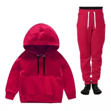 Conjunto De Moletom Infantil Blusa De Frio Meninos E Meninas