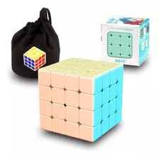 Cubo Rubik Moyu 4x4x4 Macaron Stickerless + Estuche Full