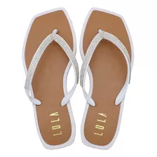 Chinelo Infantil Feminino Rasteirinha Menina Lola Branco