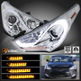 Par Faro Negro Led Hyundai Elantra Coupe Gs 2013 1.8l