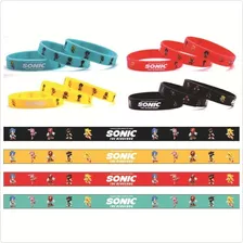 Pulseras Sonic Para Sorpresas Cumpleaños 10 Unid